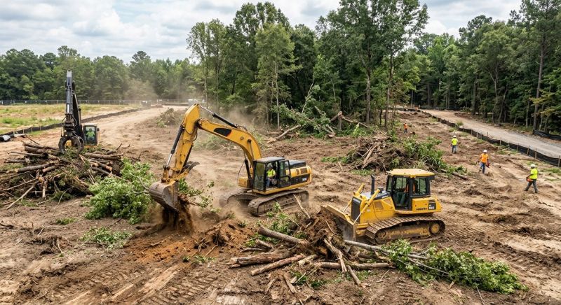 Parking Lot Land Clearing in Houston, TX