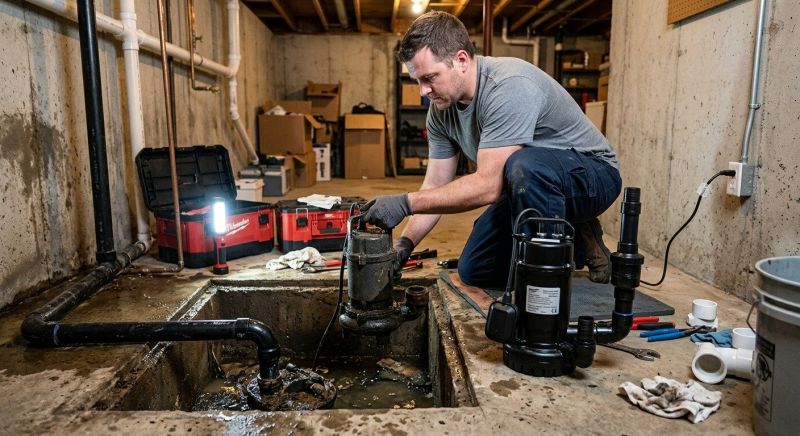 Sump Pump Relocation in Manchester, NH